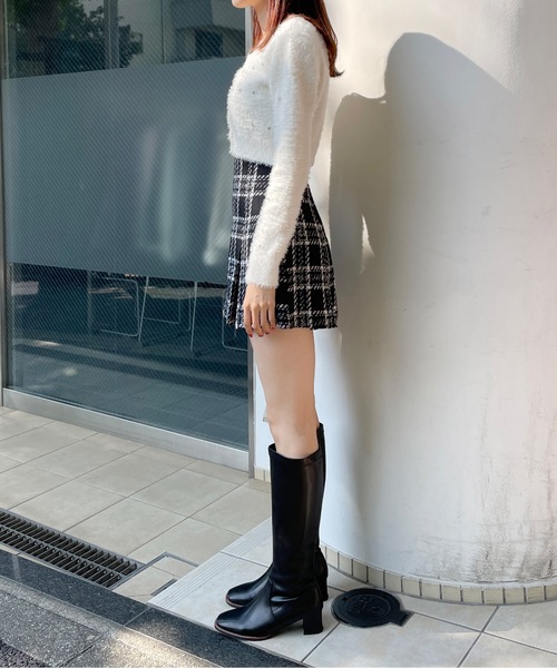 NOMAE(ノーマエ)の「ビジューシャギーカーデ(カーディガン/ボレロ・レディース・ブラック/ベージュ/グレー/ホワイト・FREE)」の10枚目の写真