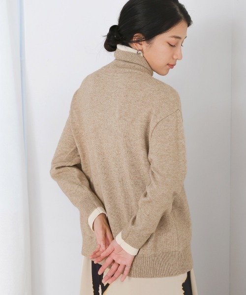 Bou Jeloud（ブージュルード）の「バイカラータートルプルオーバー（ニット/セーター・レディース・ブラック/オレンジ/ベージュ・FREE）」の8枚目の写真