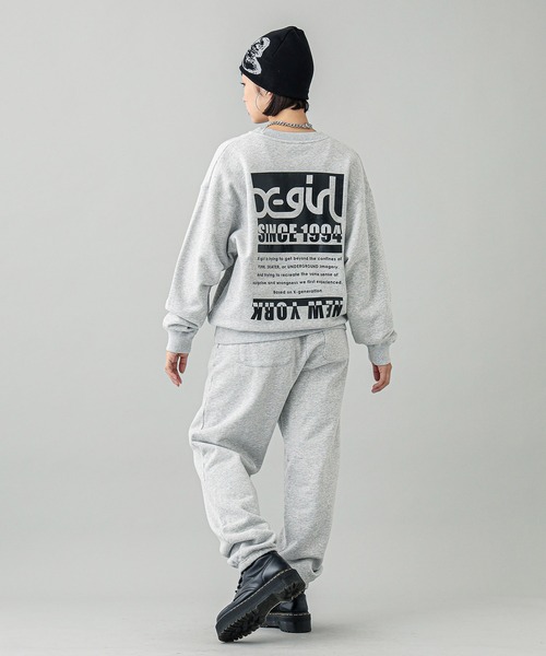 X-girl(エックスガール)の「BICOLOR BOX LOGO SWEAT TOP(スウェット・レディース・アッシュ/ピンク/ブラック・S/XL/L/M)」の15枚目の写真