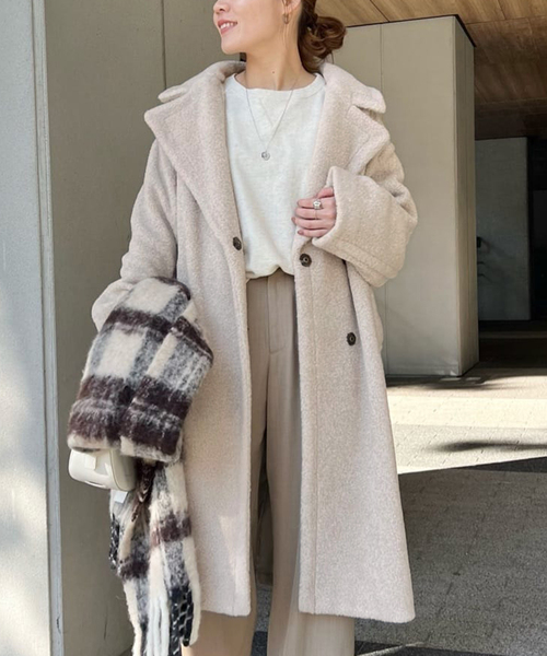 FRAMeWORK（フレームワーク）の「WOOLブレンドボアコート（ブルゾン