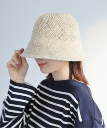 sakishimatokyo（サキシマトーキョー）の「クロス柄 ニットチューリップハット（ハット）」