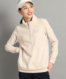 adabat | ラインストーン ロゴデザイン ハーフジッププルオーバー(Tシャツ/カットソー)