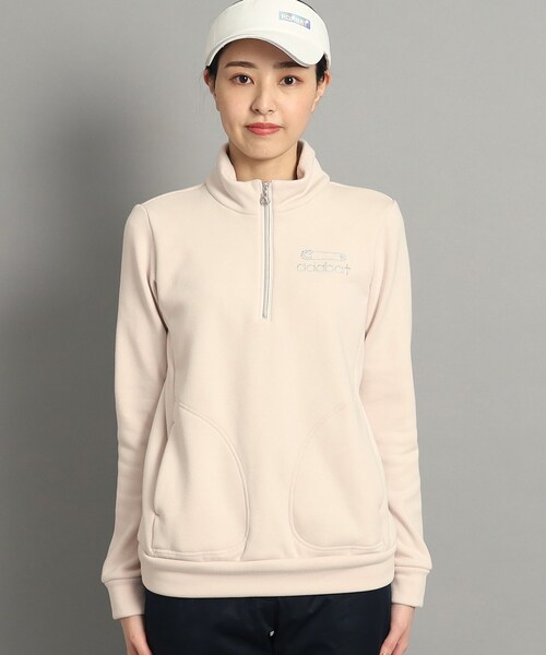 adabat（アダバット）の「◆ラインストーン ロゴデザイン ハーフジッププルオーバー（Tシャツ/カットソー・レディース・ライトベージュ/ネイビー・38/40/42）」の22枚目の写真
