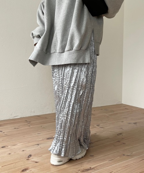 wee9s（ウィークス）の「daily daily metallic washer skirt