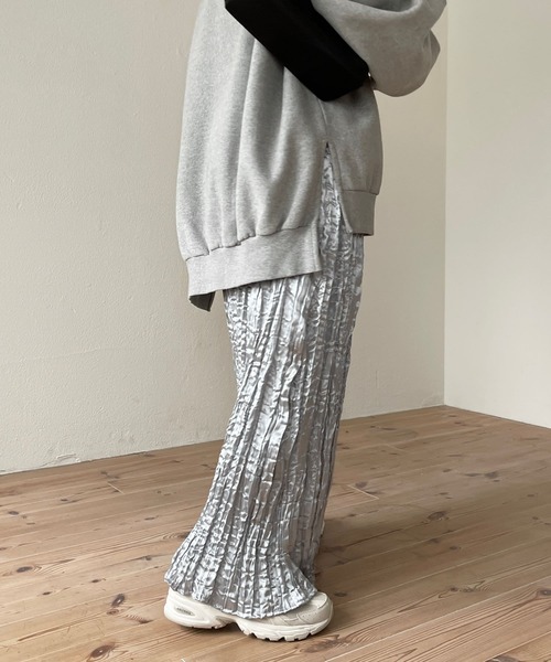 wee9s(ウィークス)の「daily daily metallic washer skirt / デイリーデイリーメタリックワッシャースカート(スカート・レディース・シルバー/ブラック・FREE)」の17枚目の写真