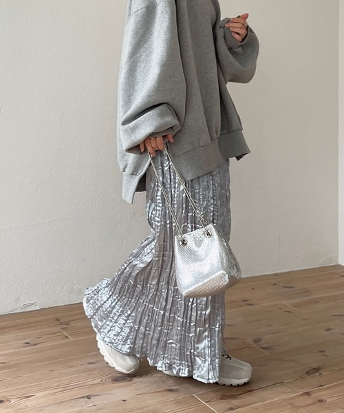 wee9s(ウィークス)の「daily daily metallic washer skirt / デイリーデイリーメタリックワッシャースカート(スカート・レディース・シルバー/ブラック・FREE)」の21枚目の写真