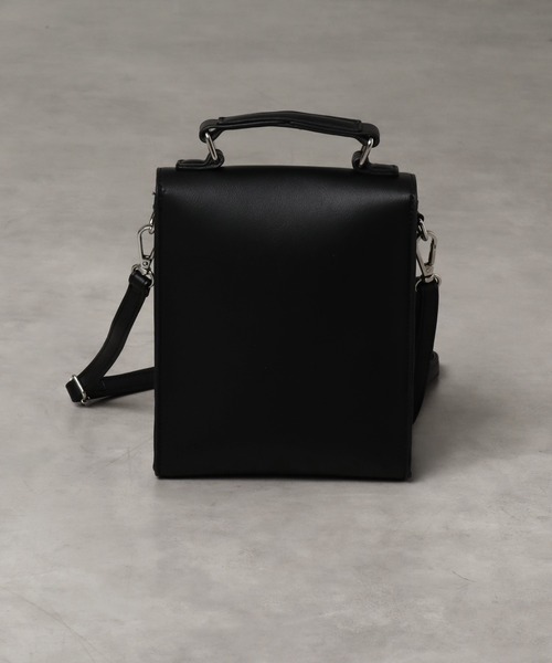 welise(ウェライズ)の「【welise/ウェライズ】メタルバックル アーティフィシャルレザー 2wayハンドバッグ/ショルダーバッグ(ショルダーバッグ・メンズ・ブラック/ホワイト×ブラウン/ブラック×グレー/ブラック系その他/ワイン/グレー・FREE)」の12枚目の写真