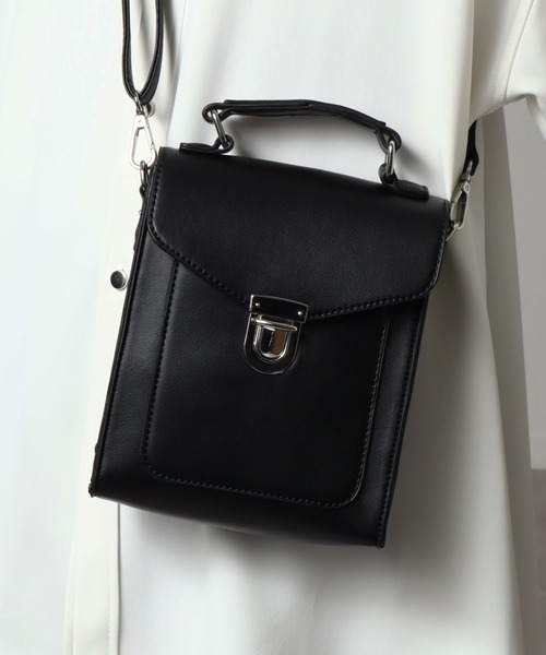 welise(ウェライズ)の「【welise/ウェライズ】メタルバックル アーティフィシャルレザー 2wayハンドバッグ/ショルダーバッグ(ショルダーバッグ・メンズ・ブラック/ホワイト×ブラウン/ブラック×グレー/ブラック系その他/ワイン/グレー・FREE)」の18枚目の写真