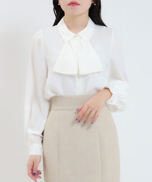 美品✨Theory タイカフ ブラウス とろみシャツ アイボリー サイズS とろみブラウス｜is amulet.公式通販サイト
