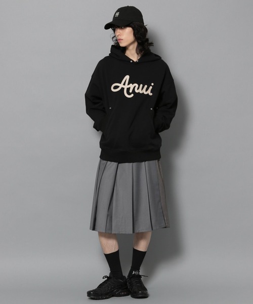 Anui(アニュイ)の「【UNISEX/2サイズ展開】サイドストライプハーフスラックス(スラックス・レディース・グレー/ブラック・MEDIUM/SMALL)」の16枚目の写真