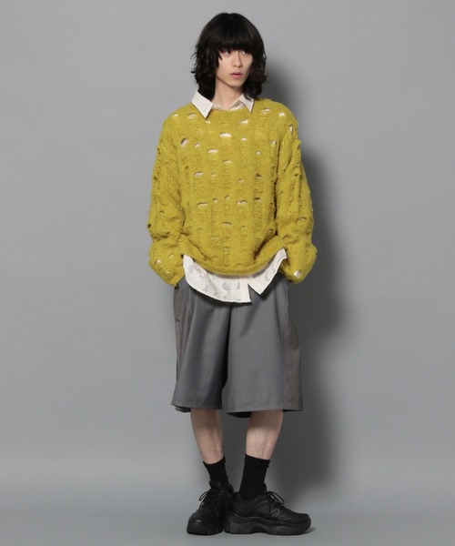 Anui(アニュイ)の「【UNISEX/2サイズ展開】サイドストライプハーフスラックス(スラックス・レディース・グレー/ブラック・MEDIUM/SMALL)」の11枚目の写真