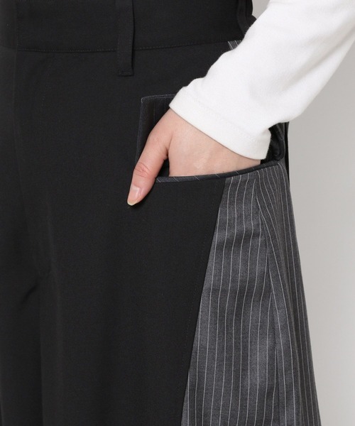 Anui(アニュイ)の「【UNISEX/2サイズ展開】サイドストライプハーフスラックス(スラックス・レディース・グレー/ブラック・MEDIUM/SMALL)」の7枚目の写真
