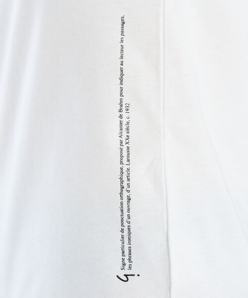agnes b.(アニエスベー)の「アイコニック コットン 半袖 Tシャツ "Point d'ironie"(Tシャツ/カットソー・レディース・ホワイト・1/2/3)」の8枚目の写真