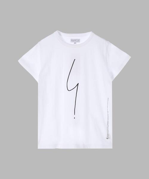agnes b.(アニエスベー)の「アイコニック コットン 半袖 Tシャツ "Point d'ironie"(Tシャツ/カットソー・レディース・ホワイト・1/2/3)」の2枚目の写真