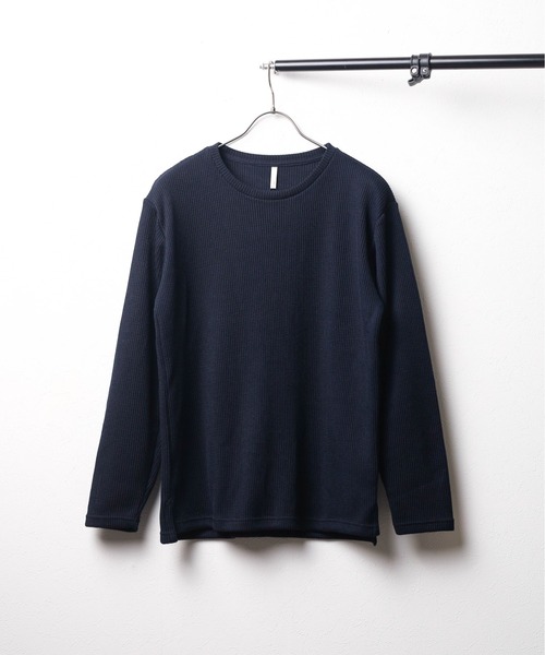 B.I.D.（ビーアイディー）の「《ロングスリーブクルーネックリブ編みニットソー（ニット/セーター・メンズ・ブラック/ネイビー/モスグリーン/ホワイト・MEDIUM/LARGE）」の4枚目の写真