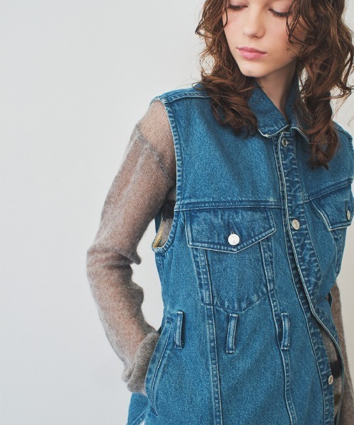 soduk（スドーク）の「wave denim vest（ベスト）」 - WEAR