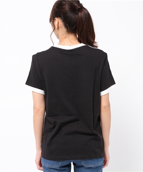 adidas（アディダス）の「【adicolor】オリジナルス Tシャツ[3 STRIPES TEE]（Tシャツ/カットソー・レディース・ブラック/レッド系その他/ブルー系その他・MEDIUM/LARGE/SMALL/XX-LARGE/X-SMALL/X-LARGE）」の7枚目の写真