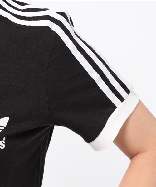 adidas（アディダス）の「【adicolor】オリジナルス Tシャツ[3 STRIPES TEE]（Tシャツ/カットソー・レディース・ブラック/レッド系その他/ブルー系その他・MEDIUM/LARGE/SMALL/XX-LARGE/X-SMALL/X-LARGE）」の9枚目の写真