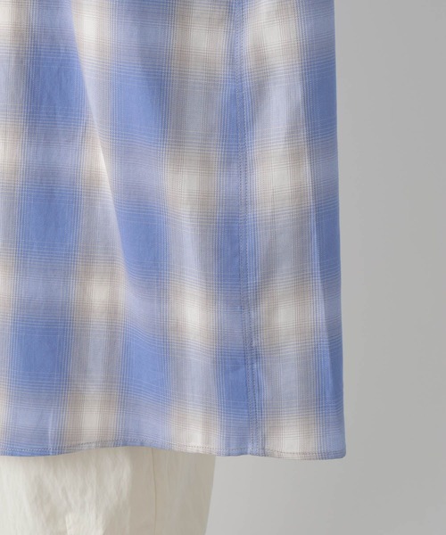 LEPSIM（レプシィム）の「オンブレチェックシャツワンピース　987267（ワンピース・レディース・ブルー/オフホワイト・FREE）」の19枚目の写真