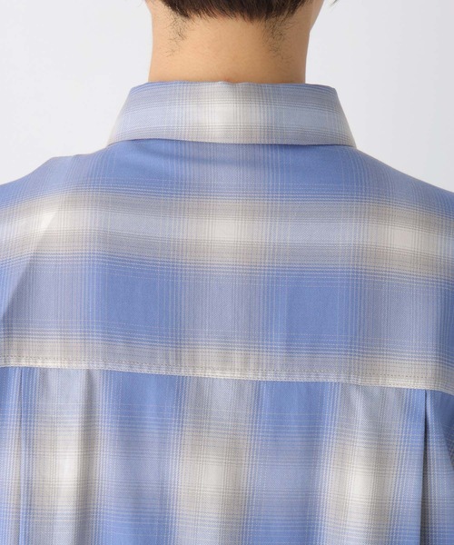 LEPSIM（レプシィム）の「オンブレチェックシャツワンピース　987267（ワンピース・レディース・ブルー/オフホワイト・FREE）」の20枚目の写真