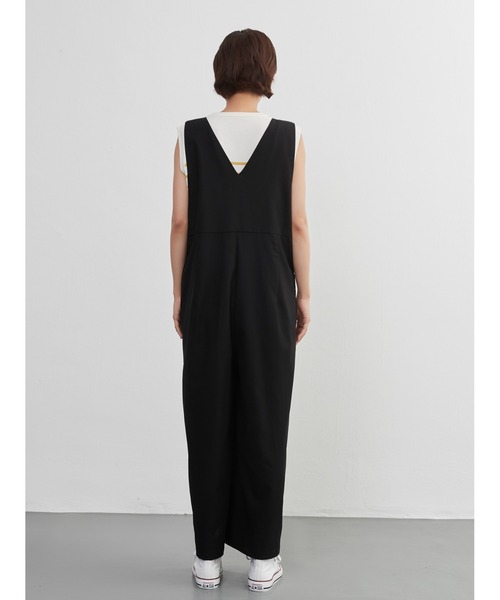 美品 TRAVAIL MANUEL リネン混サロペット パン