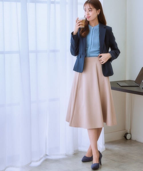 7days Life Styling(セブンデイズライフスタイリング)の「フロントピンタック8分袖ブラウス(しわになりにくい・UVカット)(シャツ/ブラウス・レディース・オフホワイト/サックスブルー系/ブラック・M/L/LL)」の19枚目の写真
