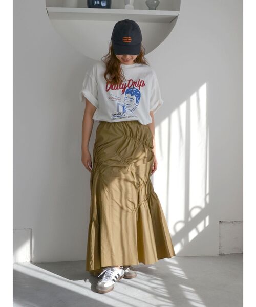 Ungrid（アングリッド）の「Dairy DripロゴTee（Tシャツ/カットソー・レディース・オレンジ/ピンク/オフホワイト・FREE）」の16枚目の写真