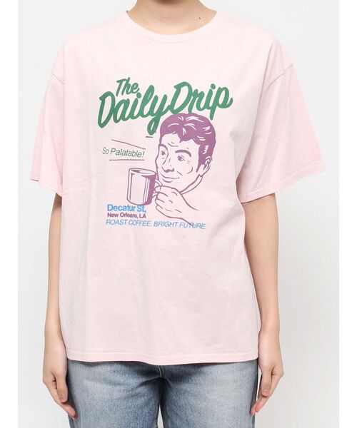 Ungrid（アングリッド）の「Dairy DripロゴTee（Tシャツ/カットソー・レディース・オレンジ/ピンク/オフホワイト・FREE）」の14枚目の写真