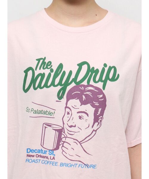 Ungrid（アングリッド）の「Dairy DripロゴTee（Tシャツ/カットソー・レディース・オレンジ/ピンク/オフホワイト・FREE）」の8枚目の写真