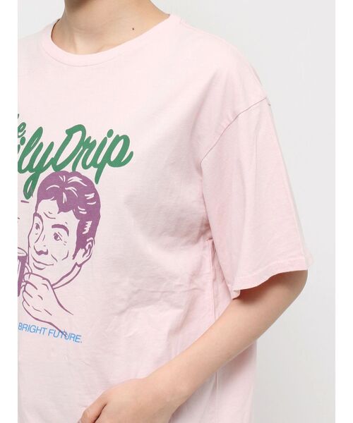 Ungrid（アングリッド）の「Dairy DripロゴTee（Tシャツ/カットソー・レディース・オレンジ/ピンク/オフホワイト・FREE）」の9枚目の写真