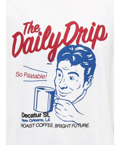 Ungrid（アングリッド）の「Dairy DripロゴTee（Tシャツ/カットソー・レディース・オレンジ/ピンク/オフホワイト・FREE）」の4枚目の写真