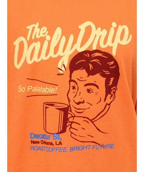 Ungrid（アングリッド）の「Dairy DripロゴTee（Tシャツ/カットソー・レディース・オレンジ/ピンク/オフホワイト・FREE）」の5枚目の写真