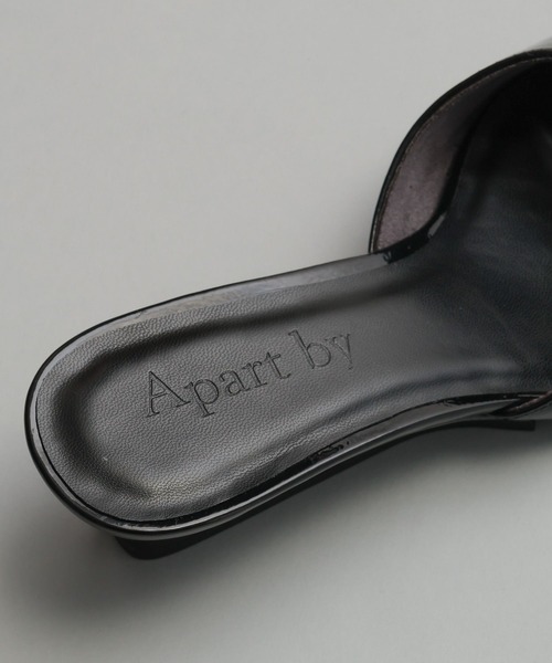 A part by（アパートバイ）の「ウェッジヒールミュ－ル（サンダル・レディース・アイボリー/ブラック・MEDIUM/LARGE）」の9枚目の写真