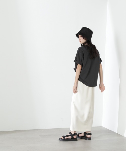 NATURAL BEAUTY BASIC(ナチュラルビューティーベーシック)の「◇サークルロゴボクシーTシャツ(Tシャツ/カットソー・レディース・ライトグリーン/チャコールグレー/オフホワイト・FREE)」の20枚目の写真