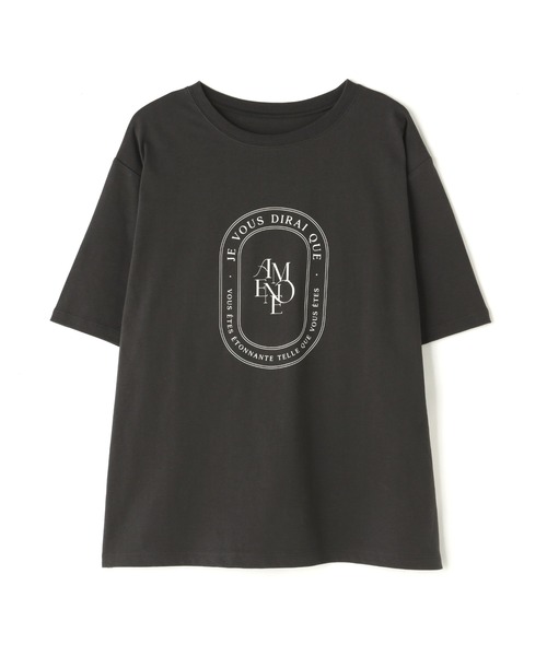 NATURAL BEAUTY BASIC(ナチュラルビューティーベーシック)の「◇サークルロゴボクシーTシャツ(Tシャツ/カットソー・レディース・ライトグリーン/チャコールグレー/オフホワイト・FREE)」の7枚目の写真