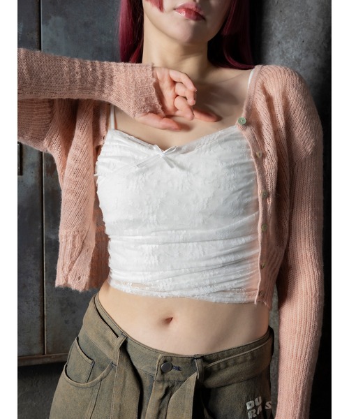 DURAS（デュラス）の「Lace layered cammy（キャミソール・レディース・ホワイト/ブラック・FREE）」の8枚目の写真