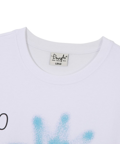 PHYPS（フィジカルエデュケーションデパートメント）の「PHYPS スプレー ビッグ ストロベリー SS（Tシャツ/カットソー・メンズ・ピンク/ブルー・L/M/S）」の7枚目の写真