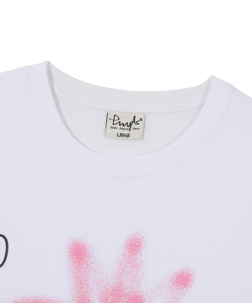 PHYPS（フィジカルエデュケーションデパートメント）の「PHYPS スプレー ビッグ ストロベリー SS（Tシャツ/カットソー・メンズ・ピンク/ブルー・L/M/S）」の10枚目の写真