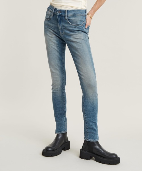 G-STAR（ジースター）の「Lhana Skinny Split Jeans/スプリットディテールヴィンテージライクスキニージーンズ/L28（デニムパンツ・レディース・インディゴブルー・24inch/25inch/26inch/27inch）」の2枚目の写真