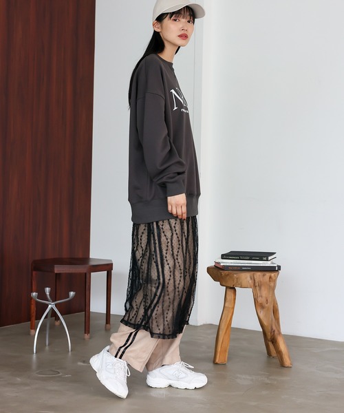 VitaFelice（ヴィータフェリーチェ）の「チュールレース 巻きスカート シアースカート レースラップスカート（スカート・レディース・ブラック/アイボリー・FREE）」の19枚目の写真