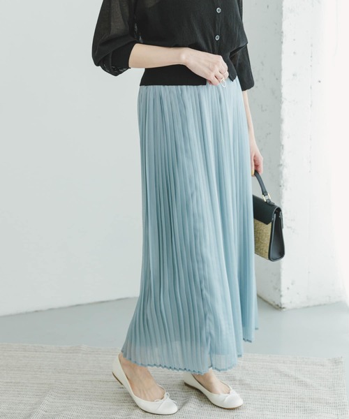 セール】シアーシャイニープリーツスカート（スカート）｜ITEMS