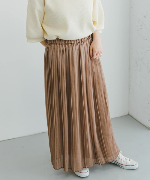 セール】シアーシャイニープリーツスカート（スカート）｜ITEMS