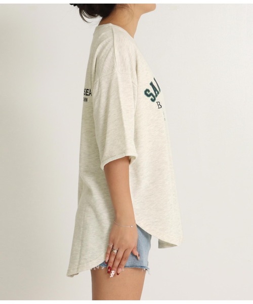 anap mimpi(アナップミンピ)の「ガーゼ裏毛 サーフ刺繍 ラウンド スウェット プルオーバー(Tシャツ/カットソー・レディース・ネイビー/キナリ・FREE)」の22枚目の写真