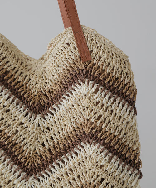 FREE'S MART（フリーズマート）の「◆ジグザグペーパートートバッグ（トートバッグ・レディース・ブルー/ベージュ・ﾌﾘ-）」の17枚目の写真