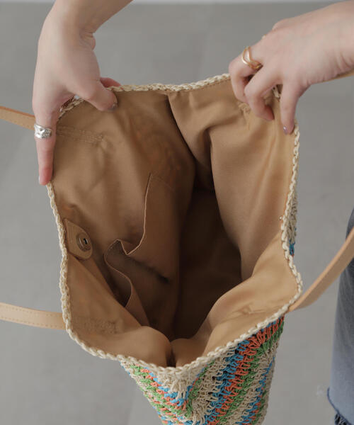 FREE'S MART（フリーズマート）の「◆ジグザグペーパートートバッグ（トートバッグ・レディース・ブルー/ベージュ・ﾌﾘ-）」の19枚目の写真