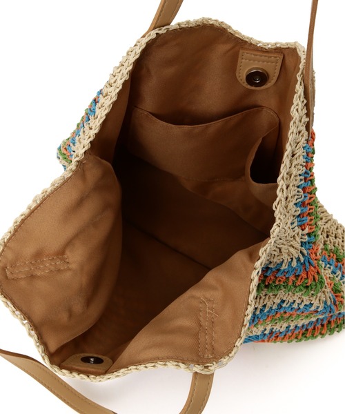 FREE'S MART（フリーズマート）の「◆ジグザグペーパートートバッグ（トートバッグ・レディース・ブルー/ベージュ・ﾌﾘ-）」の8枚目の写真