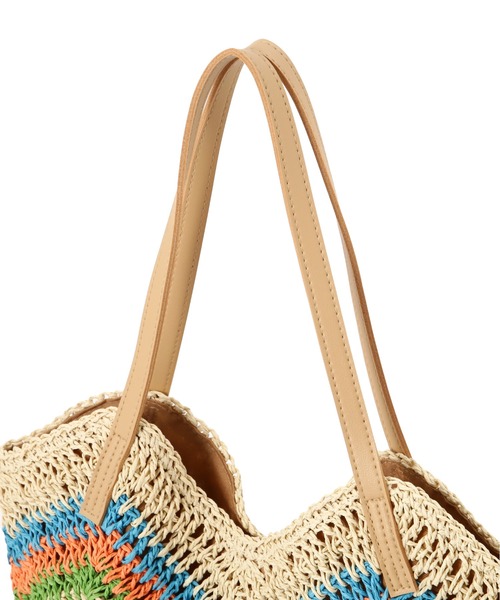 FREE'S MART（フリーズマート）の「◆ジグザグペーパートートバッグ（トートバッグ・レディース・ブルー/ベージュ・ﾌﾘ-）」の13枚目の写真