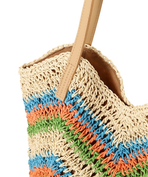 FREE'S MART（フリーズマート）の「◆ジグザグペーパートートバッグ（トートバッグ・レディース・ブルー/ベージュ・ﾌﾘ-）」の14枚目の写真