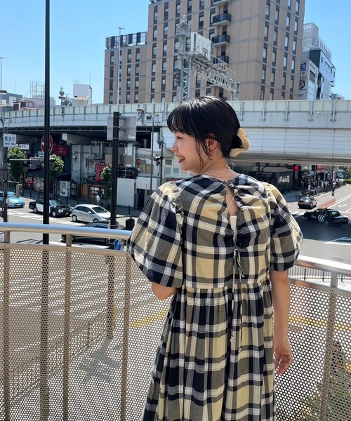 【セール】インド バックシャーリング パフワンピース（ワンピース）｜FREAK'S STORE（フリークスストア）