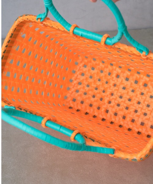 Actually（アクチュアリー）の「Lila Basket Sサイズ（かごバッグ・レディース・オレンジ/ラベンダー・フリー）」の10枚目の写真